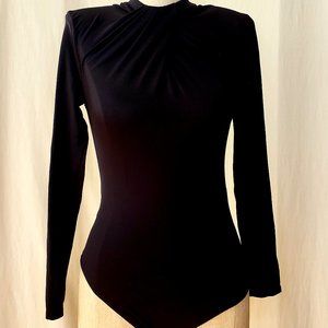 Zara Black High Collar Bodysuit Size Small. Excellent Condition.